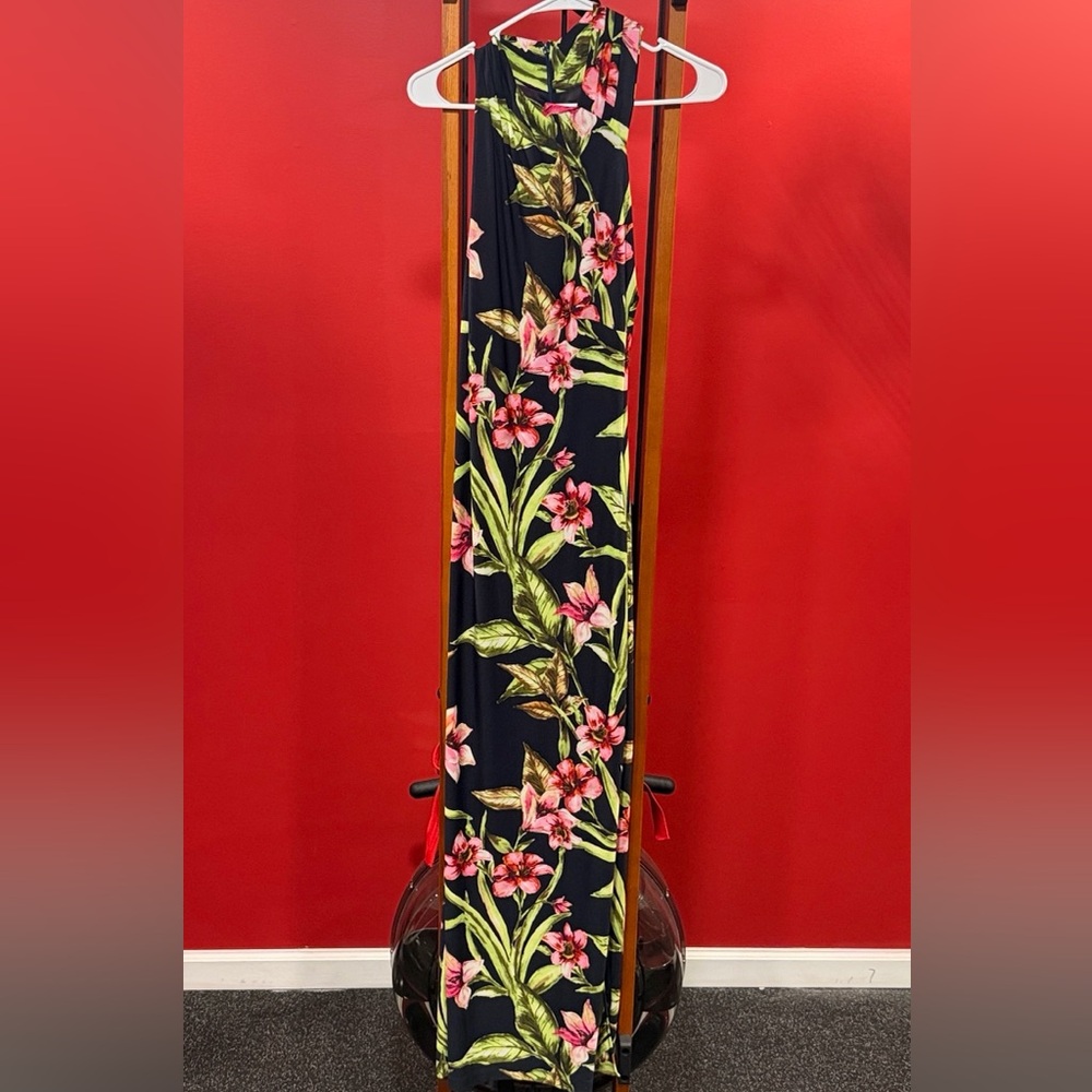 Rachel Roy Floral Print Halter Maxi Dress - Picture 3 of 4